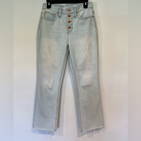 J.Crew Demi Boot Crop Frayed Raw Hem Light Wash jeans - Picture 5 of 16